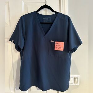 FIGS Dark Harbor Catarina Scrub Top